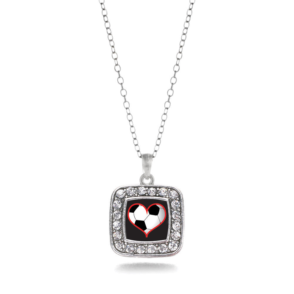 Heart Of A Soccer Player Square Charm