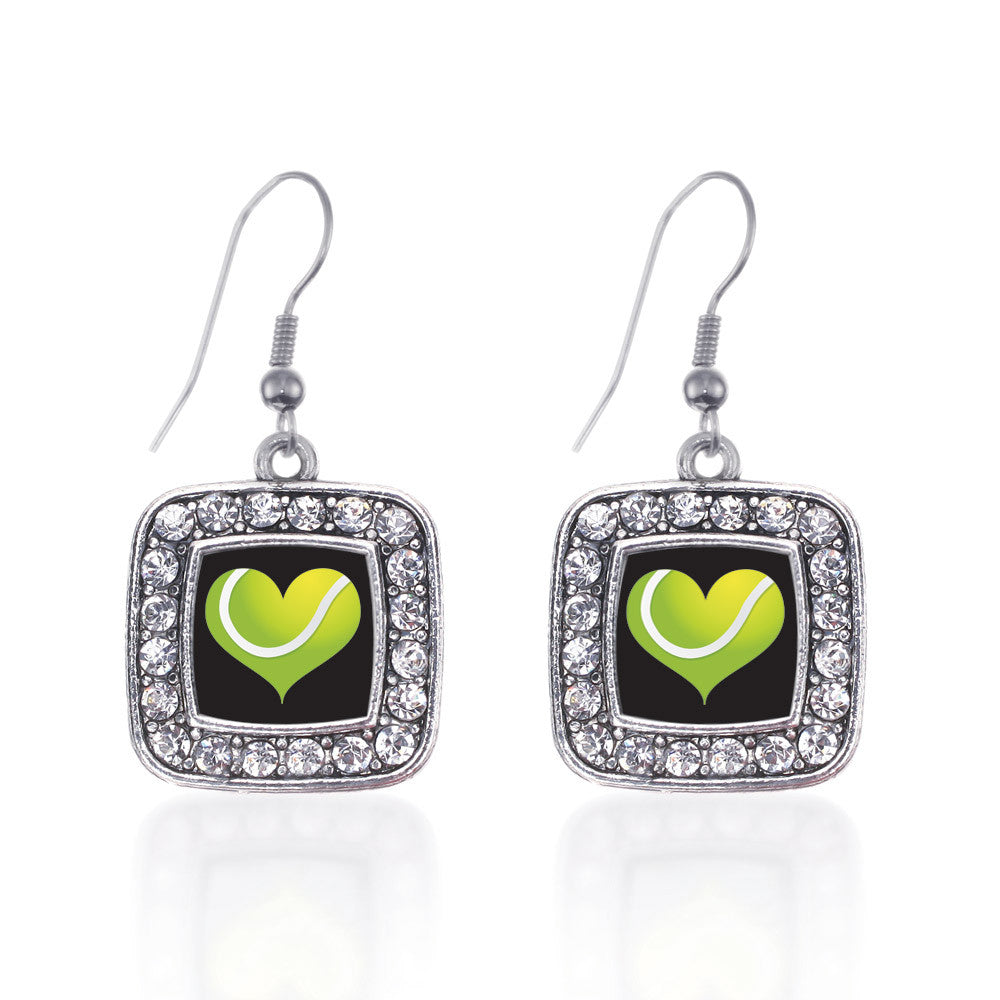 Heart Of A Tennis Player Square Charm