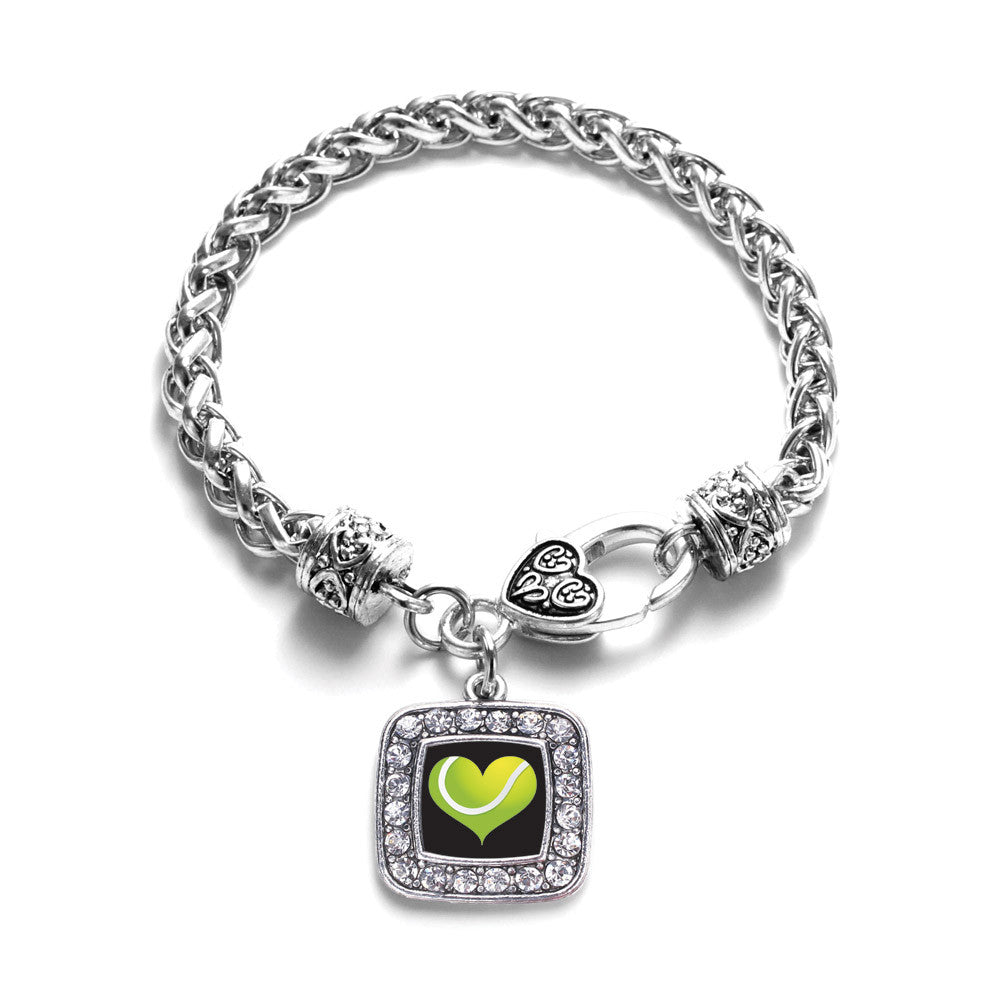 Heart Of A Tennis Player Square Charm