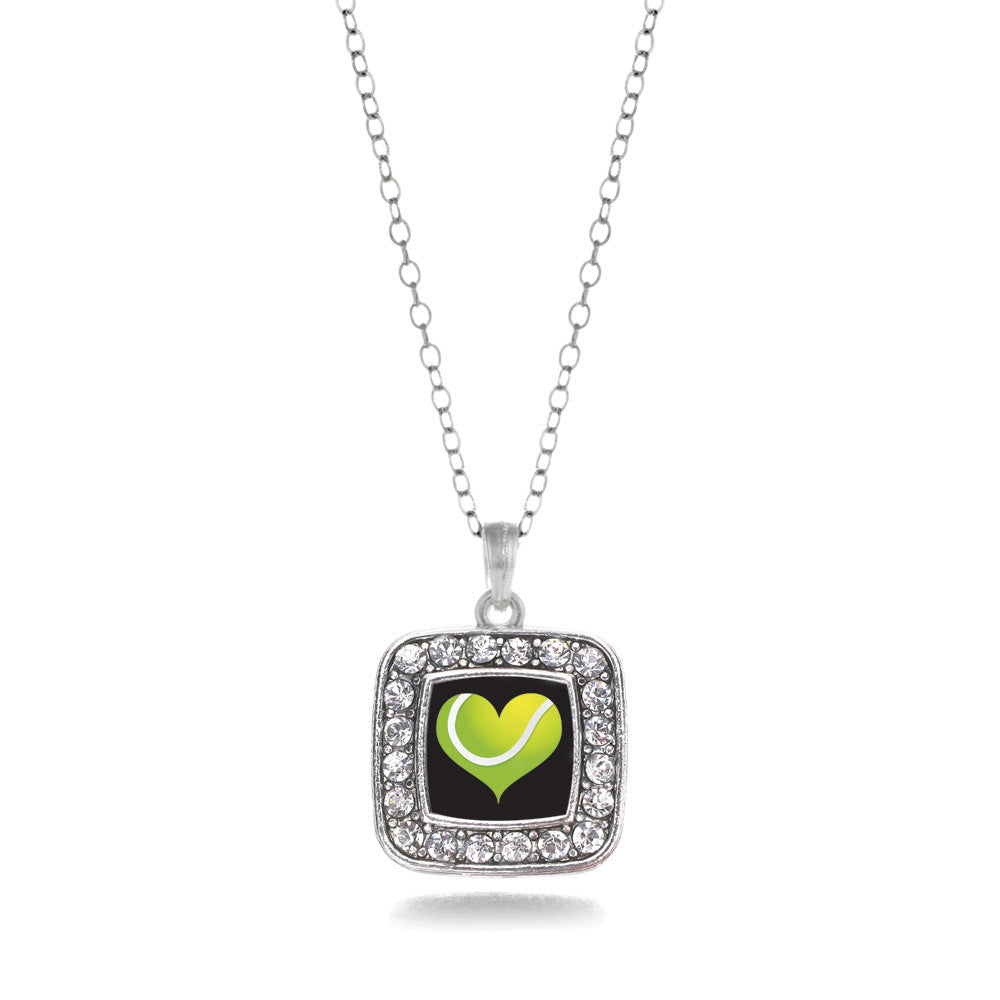 Heart Of A Tennis Player Square Charm