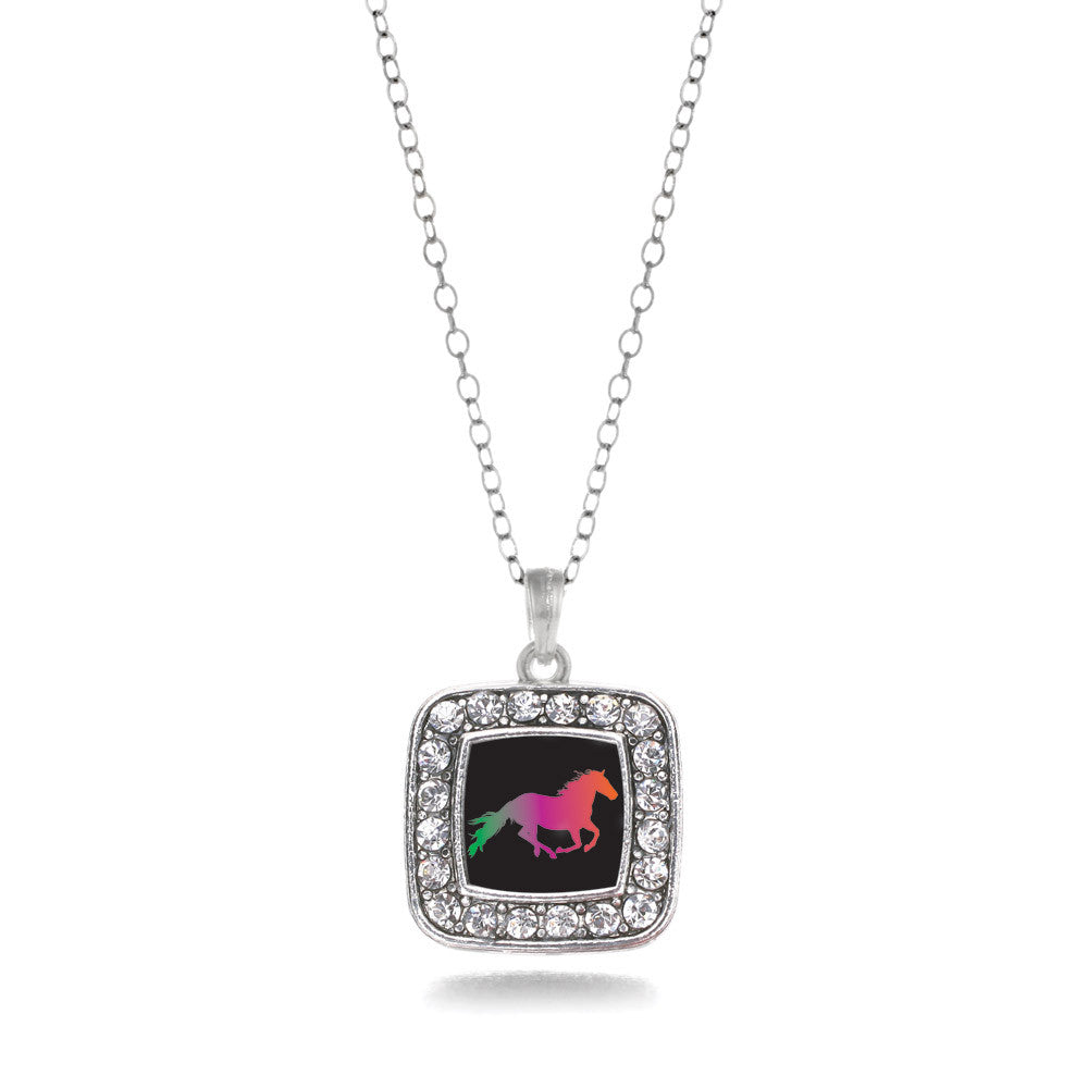 Horse Lovers Square Charm
