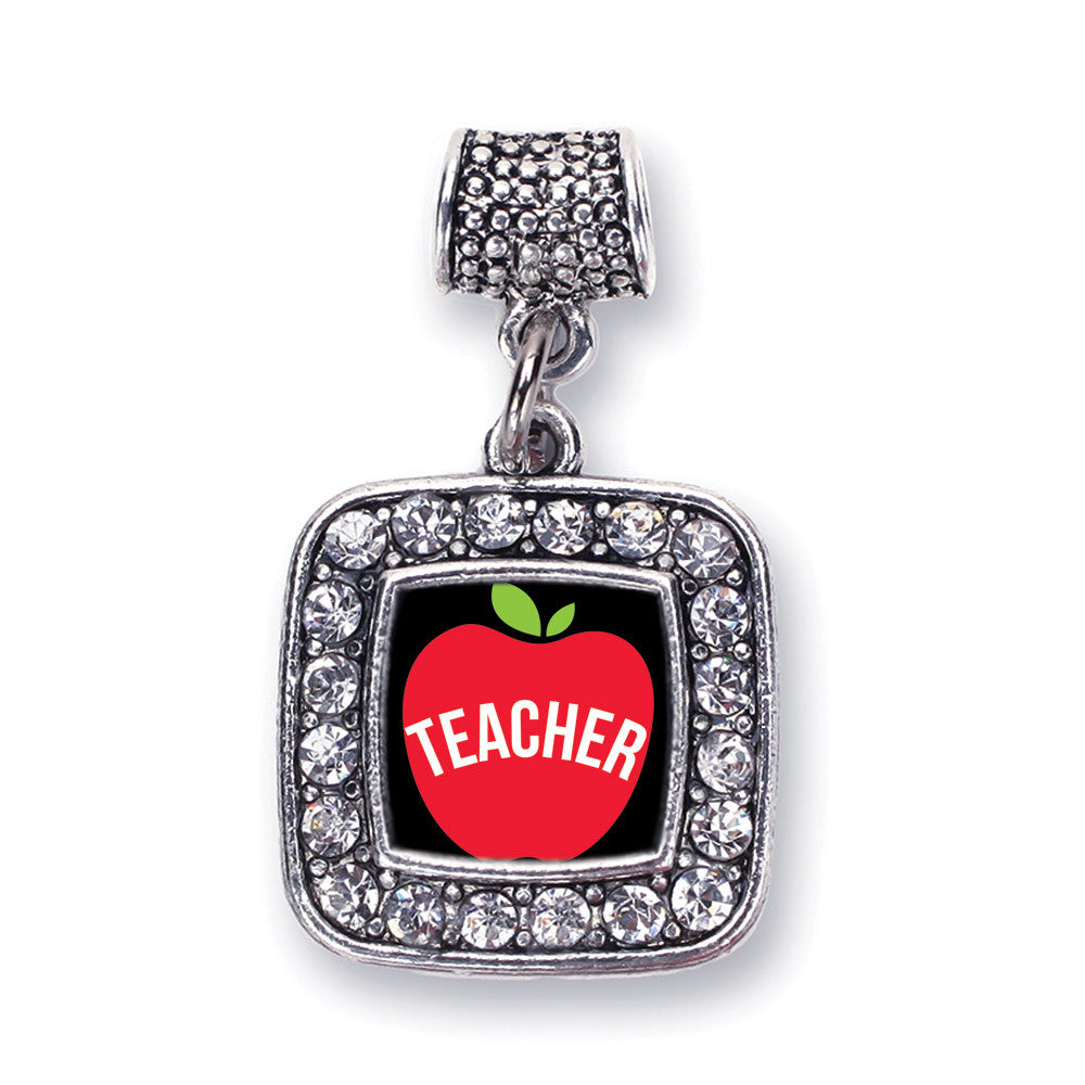 Apples Are For Teachers Square Charm