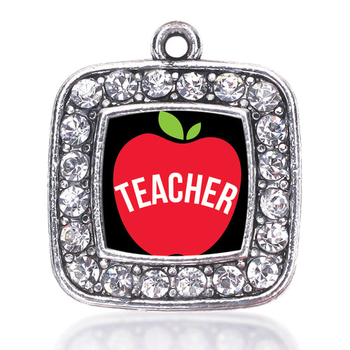 Apples Are For Teachers Square Charm