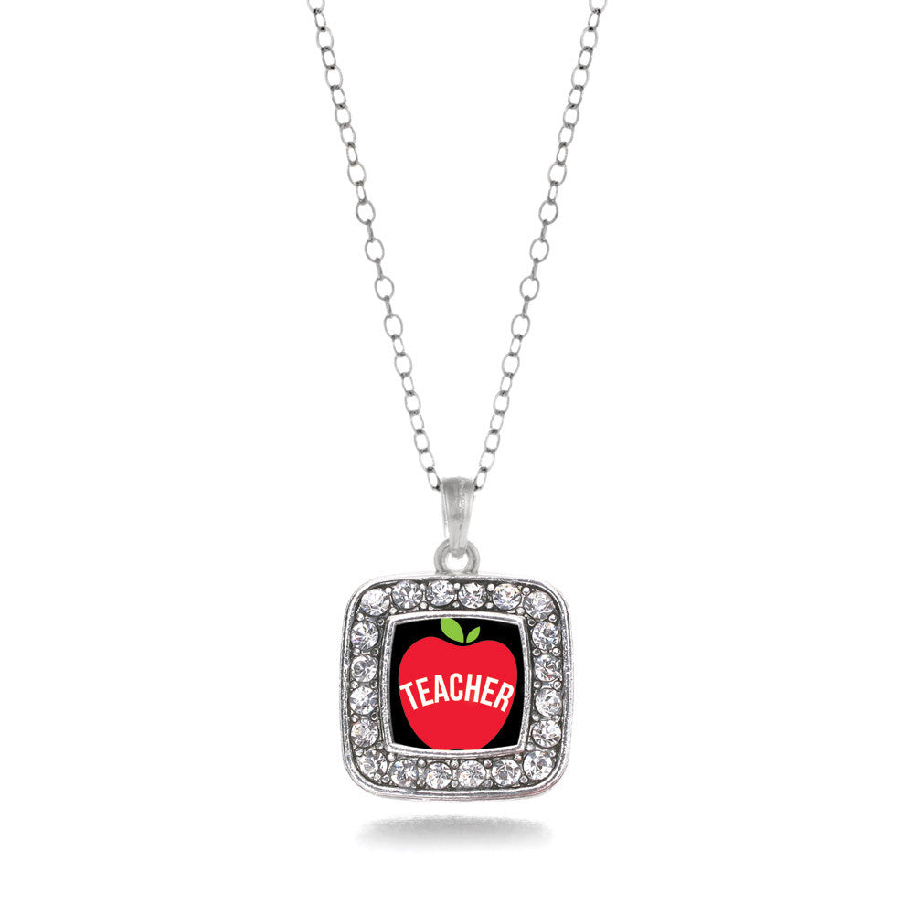 Apples Are For Teachers Square Charm
