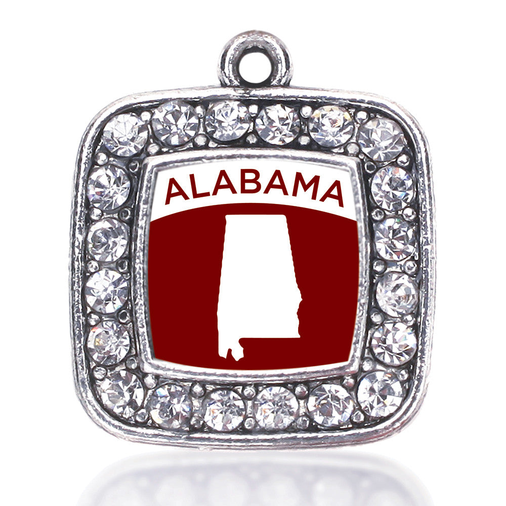 Alabama Outline Square Charm