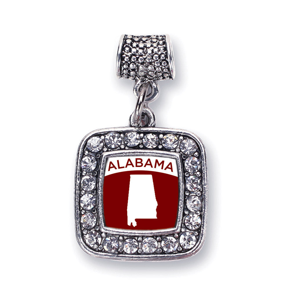 Alabama Outline Square Charm