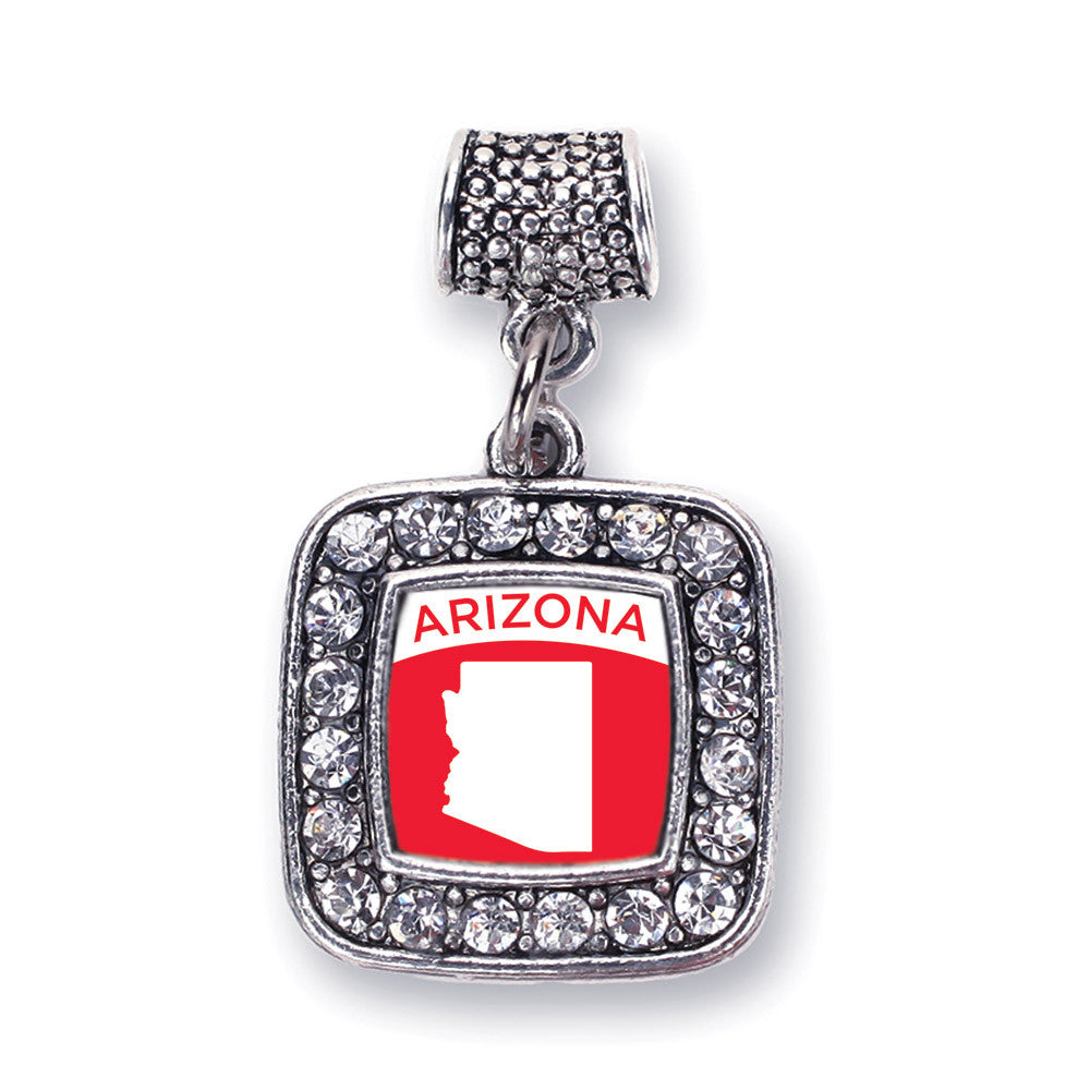Arizona Outline Square Charm