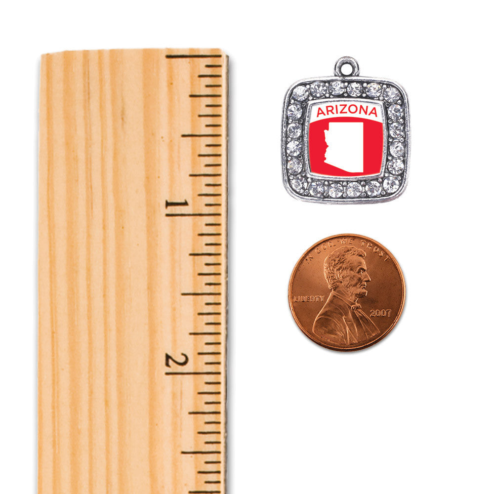Arizona Outline Square Charm