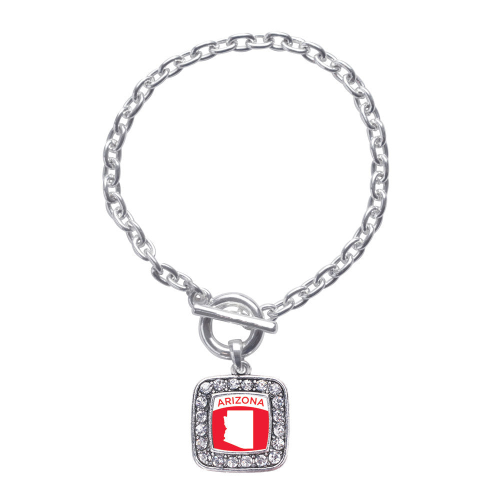 Arizona Outline Square Charm