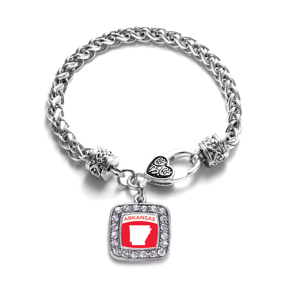 Arkansas Outline Square Charm