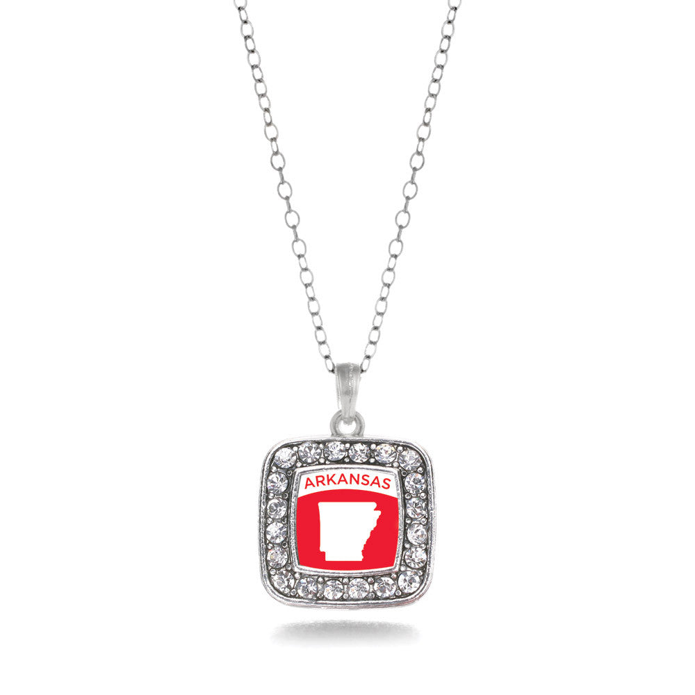Arkansas Outline Square Charm