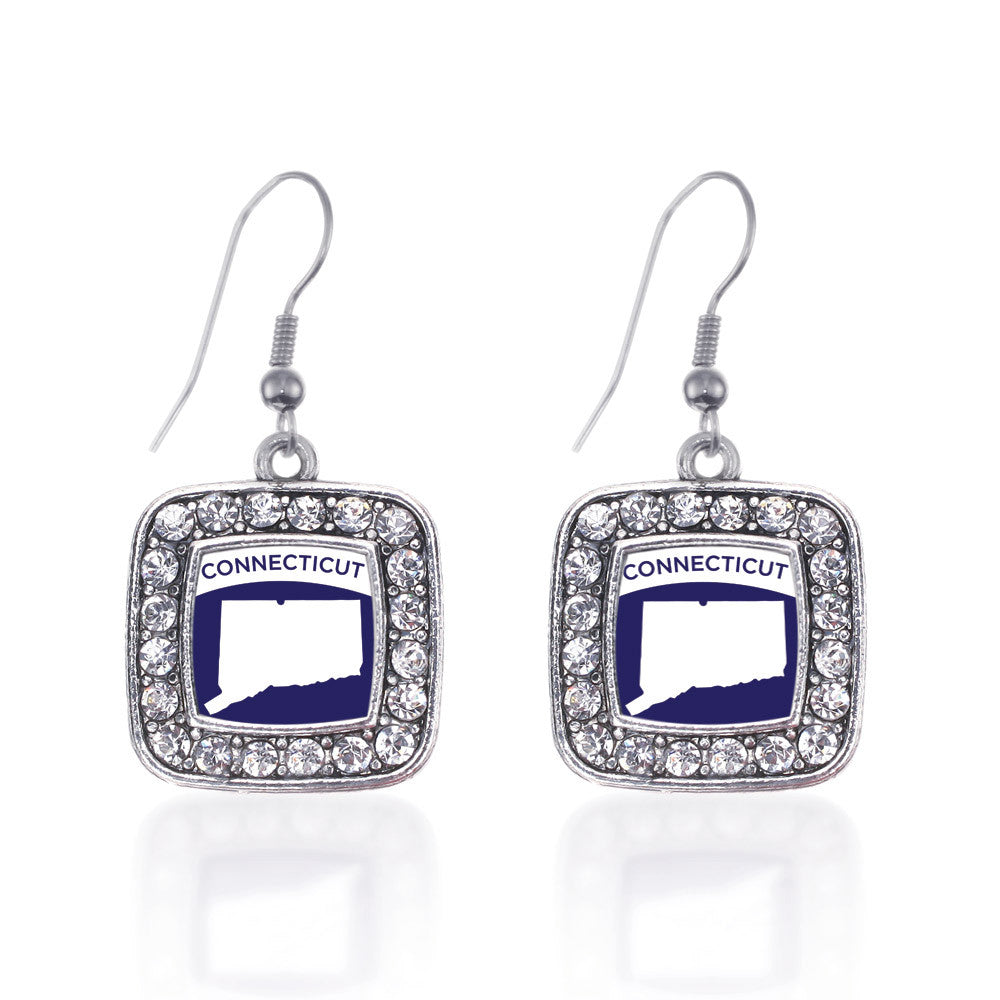 Connecticut Outline Square Charm