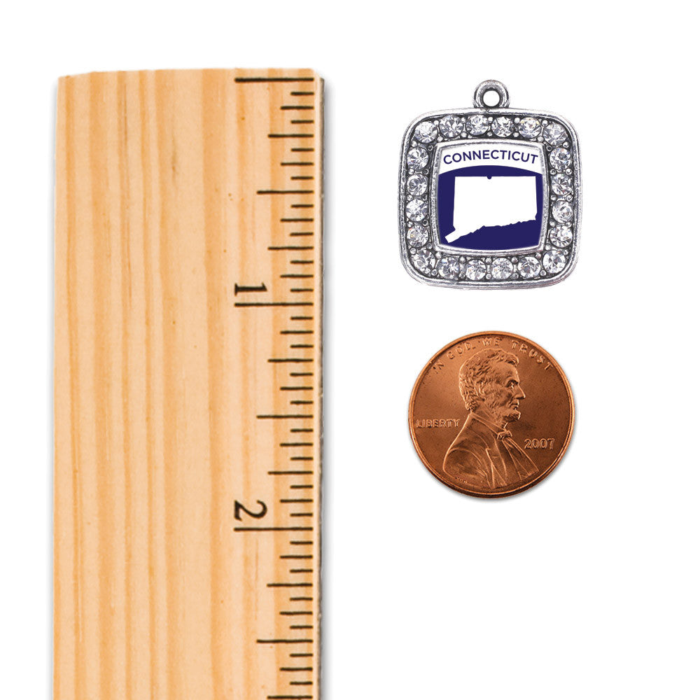 Connecticut Outline Square Charm