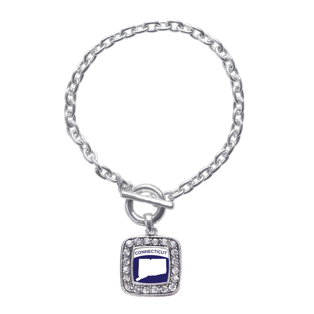 Connecticut Outline Square Charm