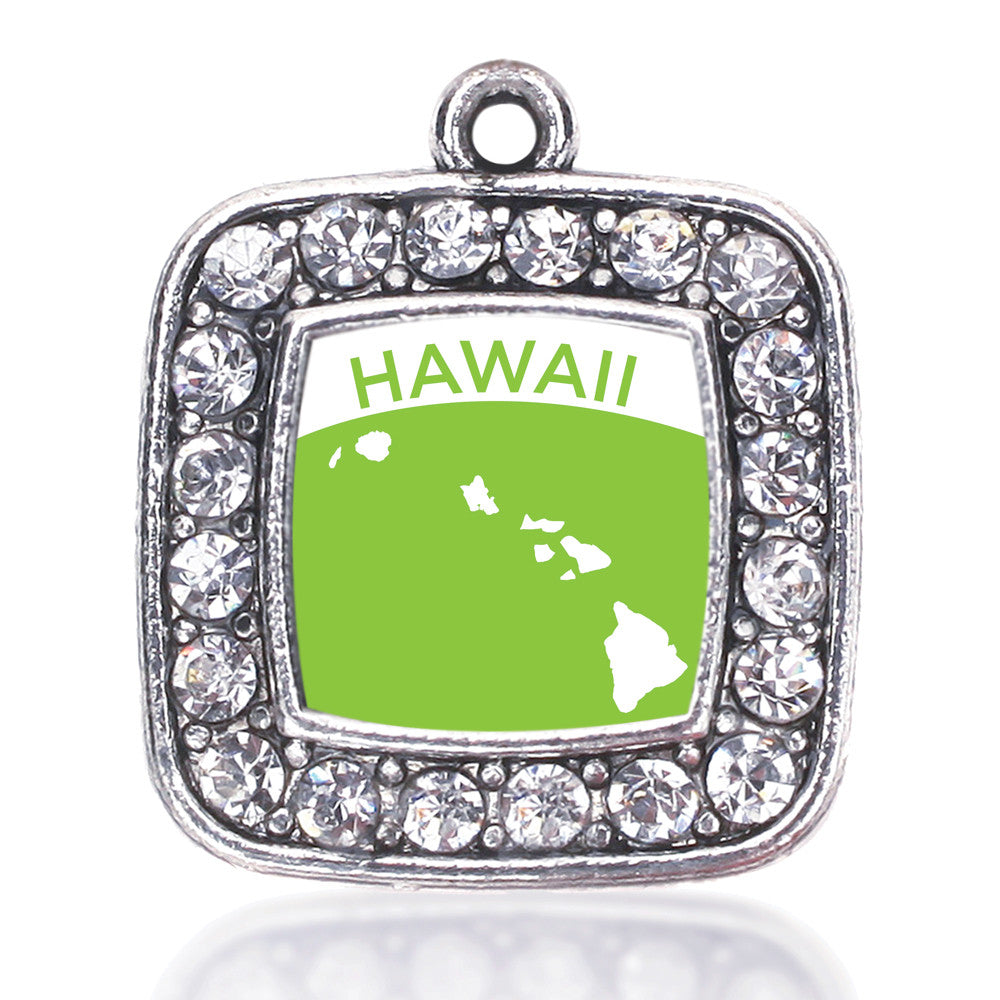 Hawaii Outline Square Charm