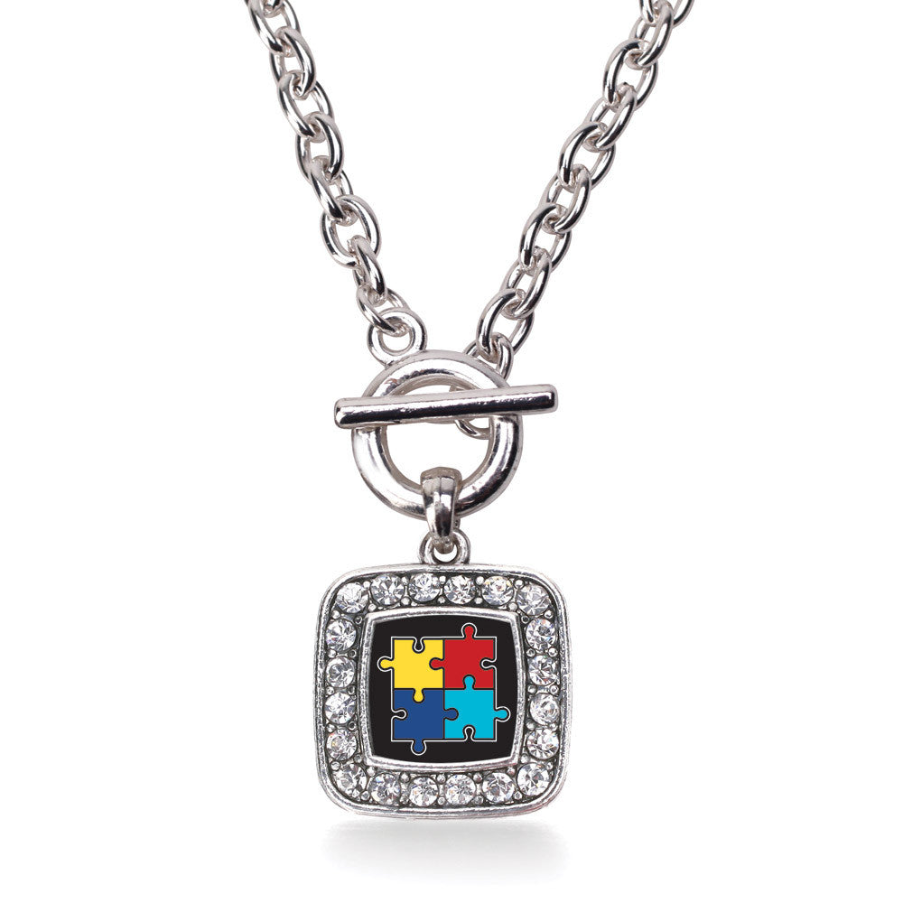 Autism Awareness Jigsaw Square Charm