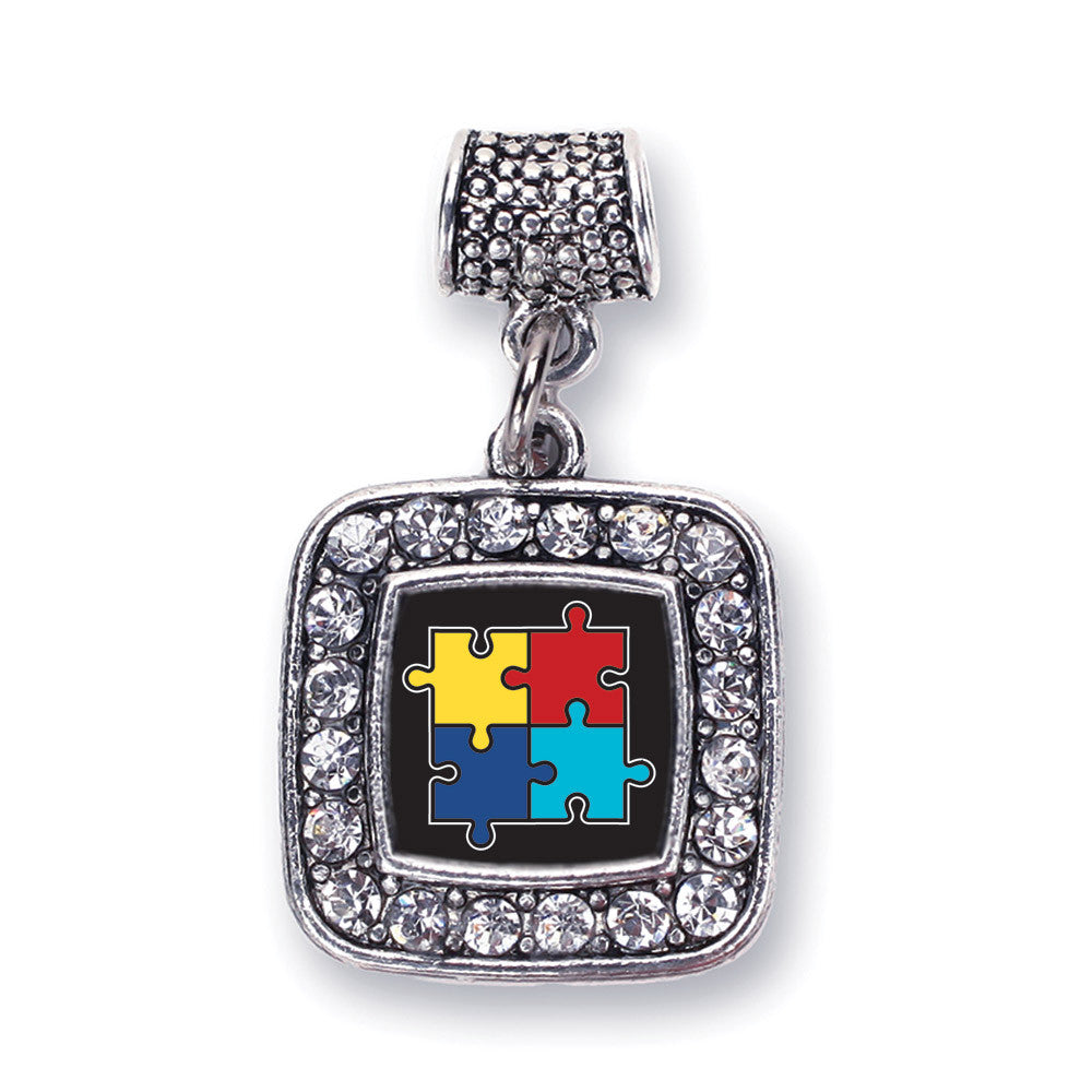 Autism Awareness Jigsaw Square Charm