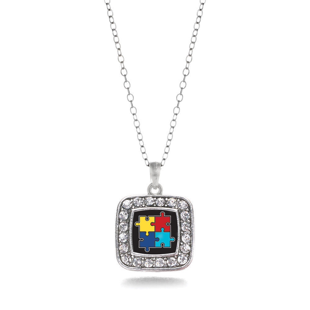 Autism Awareness Jigsaw Square Charm