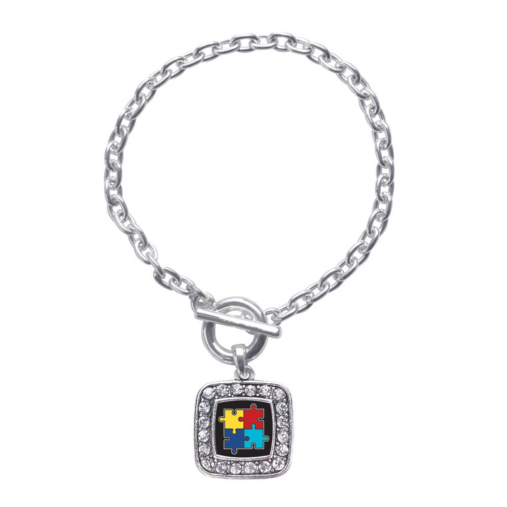 Autism Awareness Jigsaw Square Charm