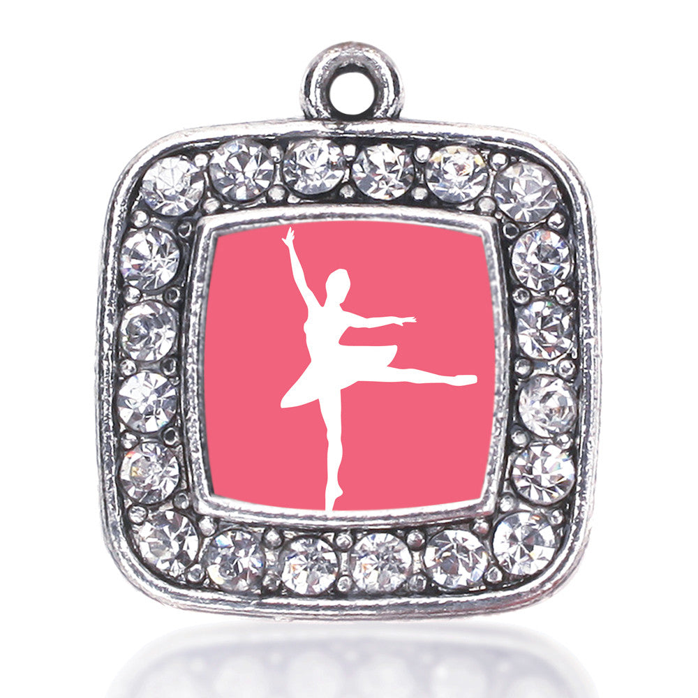 Ballerina Dancer Square Charm