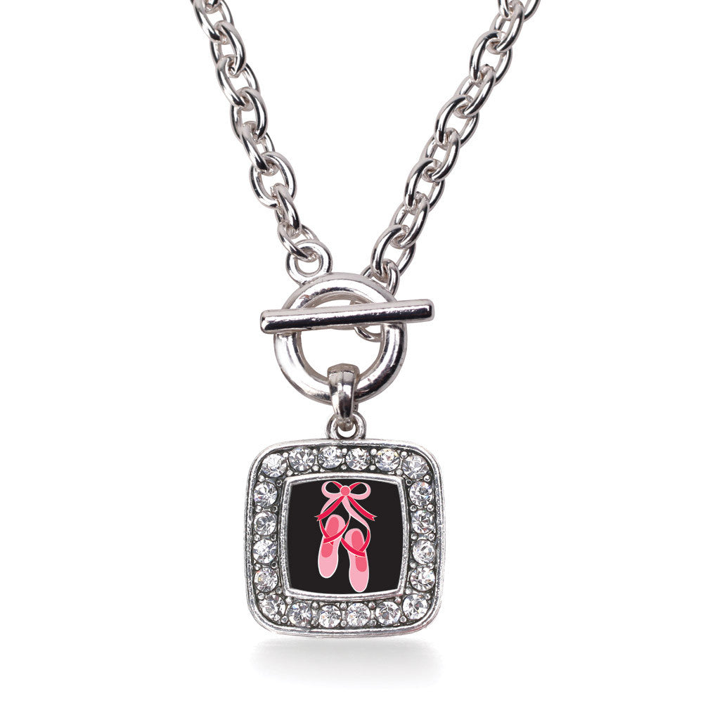 Ballerina Slippers Square Charm
