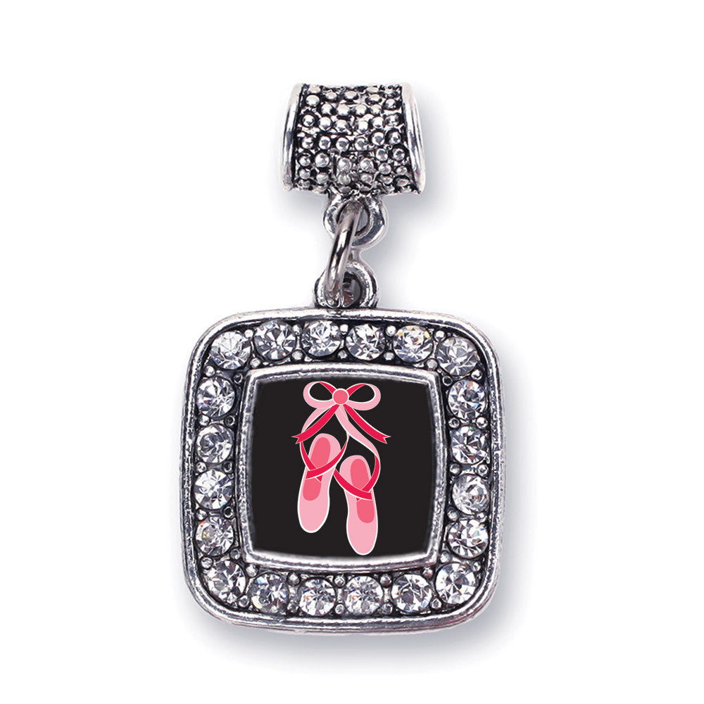 Ballerina Slippers Square Charm