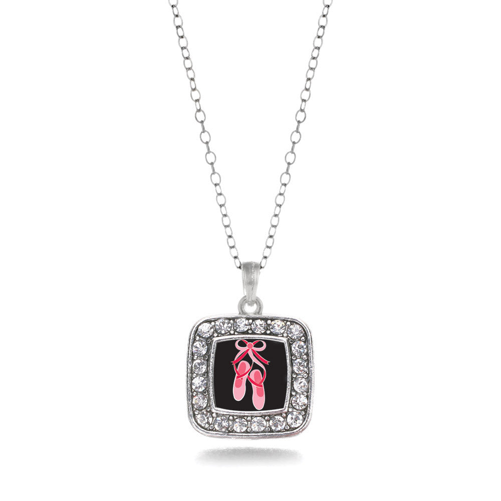 Ballerina Slippers Square Charm