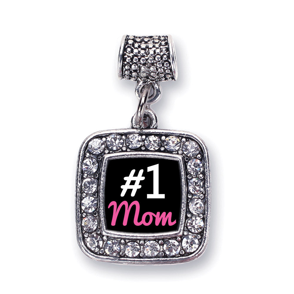 #1 Mom Square Charm