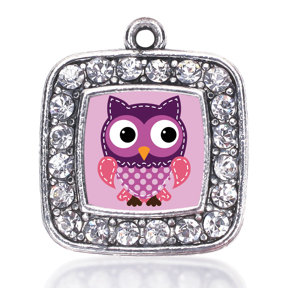 Cute Owl Square Charm
