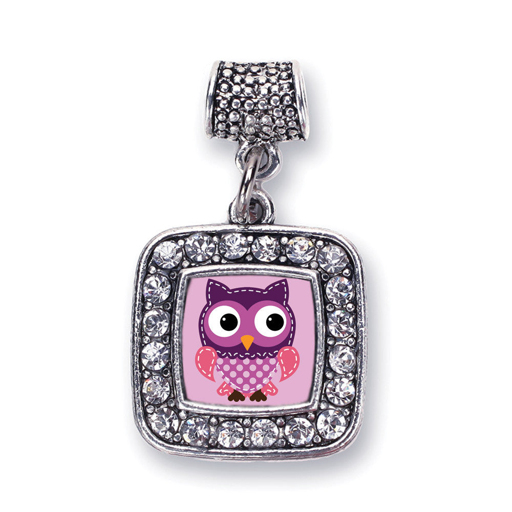 Cute Owl Square Charm