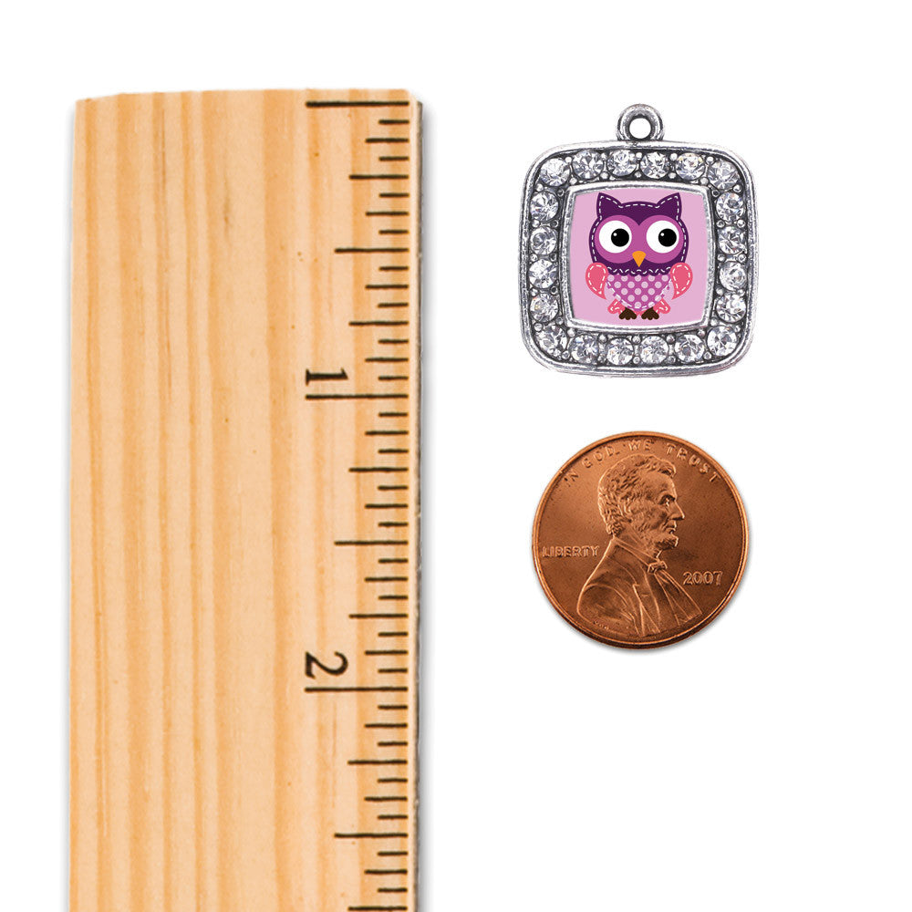 Cute Owl Square Charm