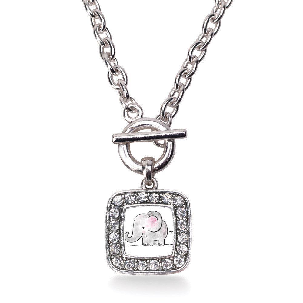 Baby Elephant Square Charm