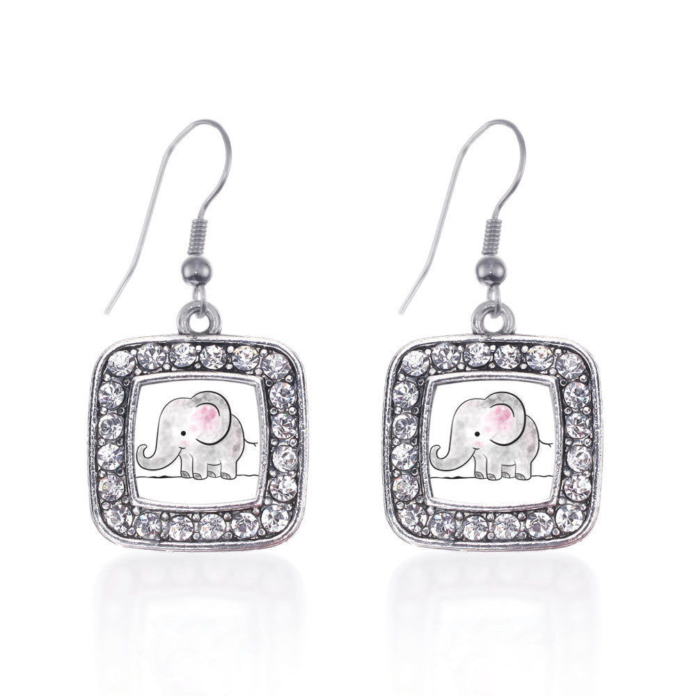 Baby Elephant Square Charm