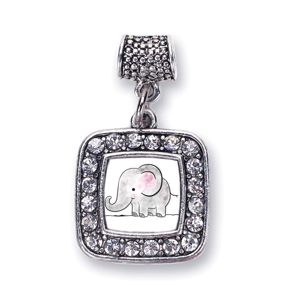 Baby Elephant Square Charm