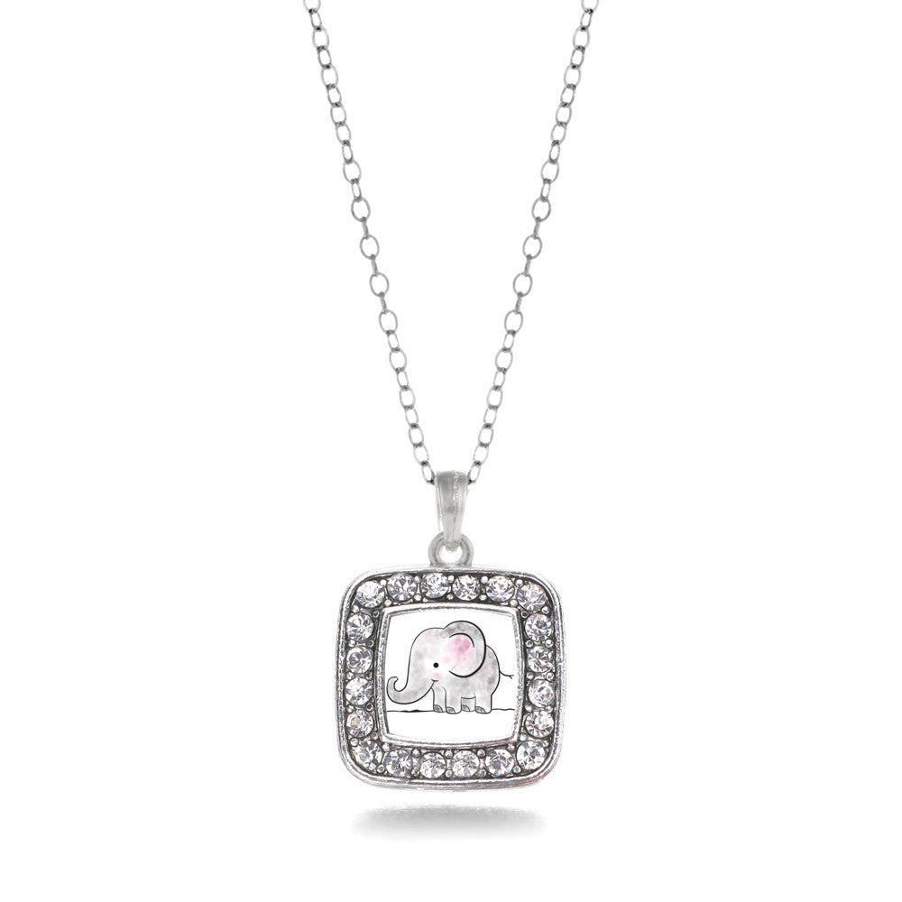 Baby Elephant Square Charm
