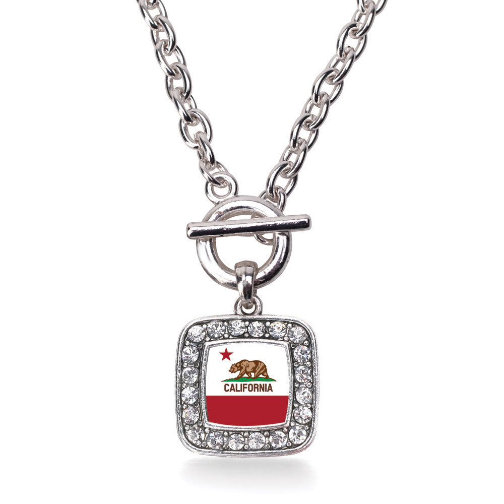 California Flag Square Charm