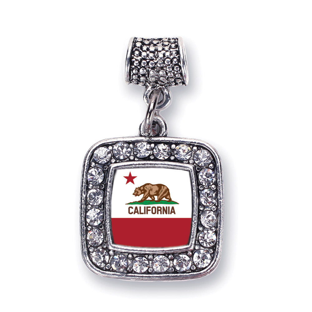 California Flag Square Charm
