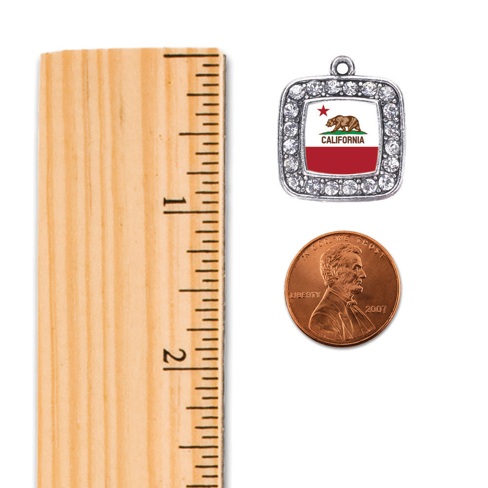 California Flag Square Charm
