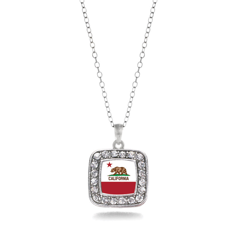 California Flag Square Charm