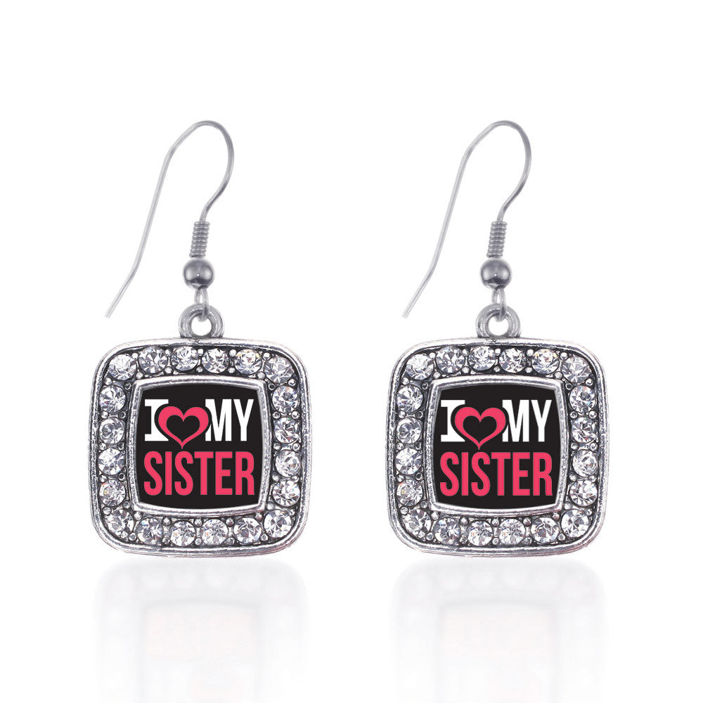 I Love My Sister Square Charm