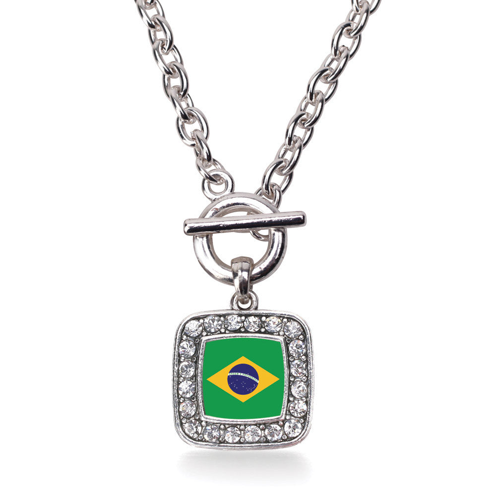 Brazilian Flag Square Charm