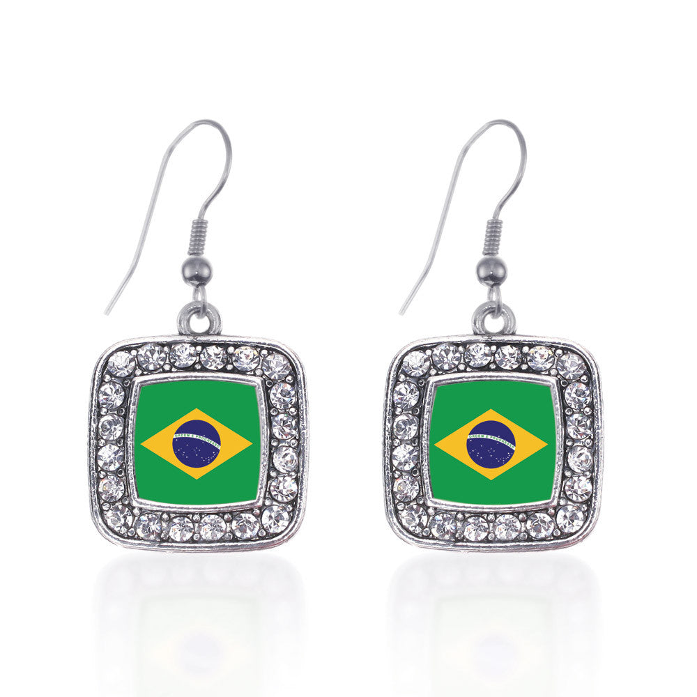 Brazilian Flag Square Charm