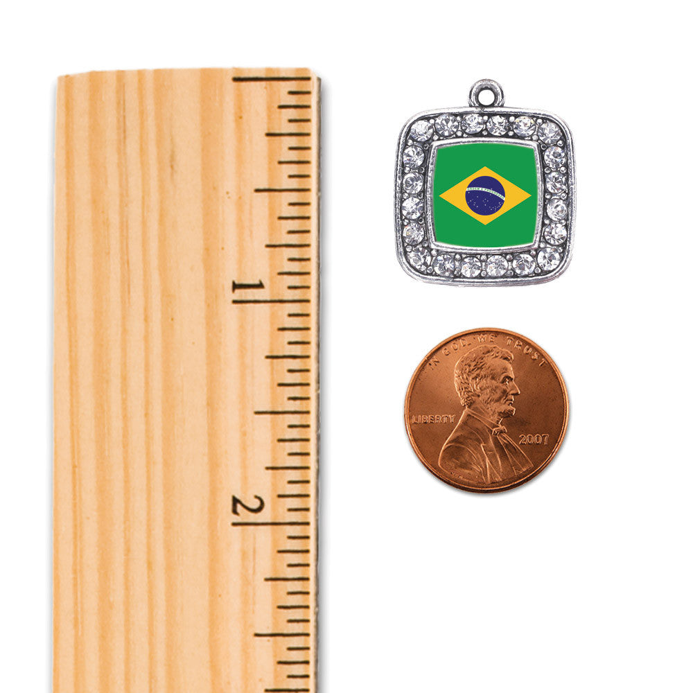 Brazilian Flag Square Charm