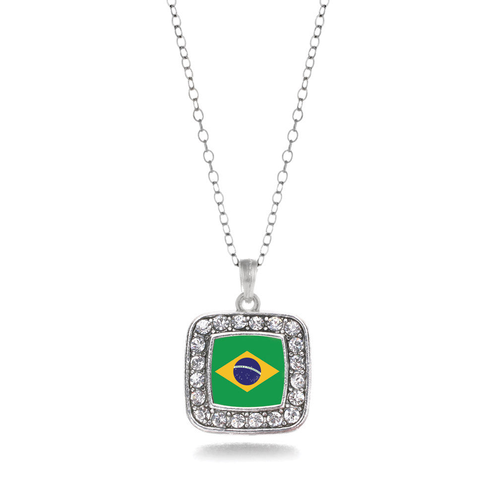 Brazilian Flag Square Charm