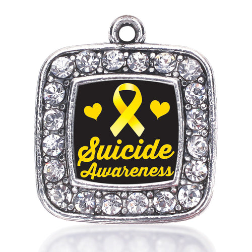 Suicide Awareness Square Charm