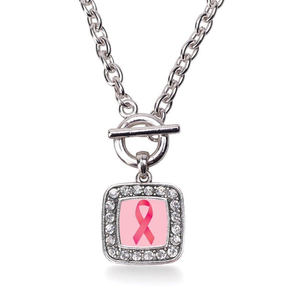 Breast Cancer Square Charm