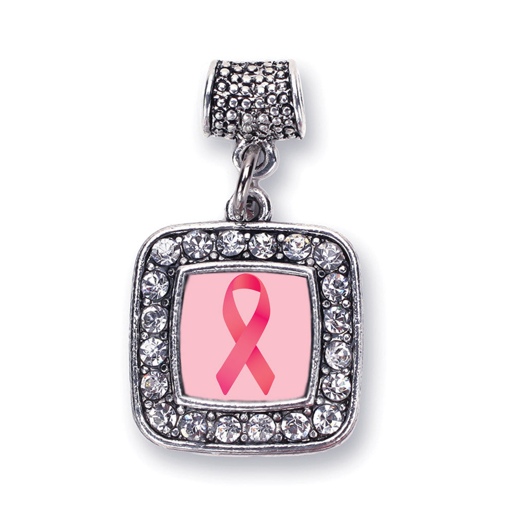 Breast Cancer Square Charm
