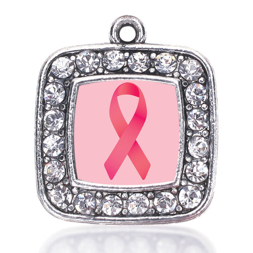 Breast Cancer Square Charm