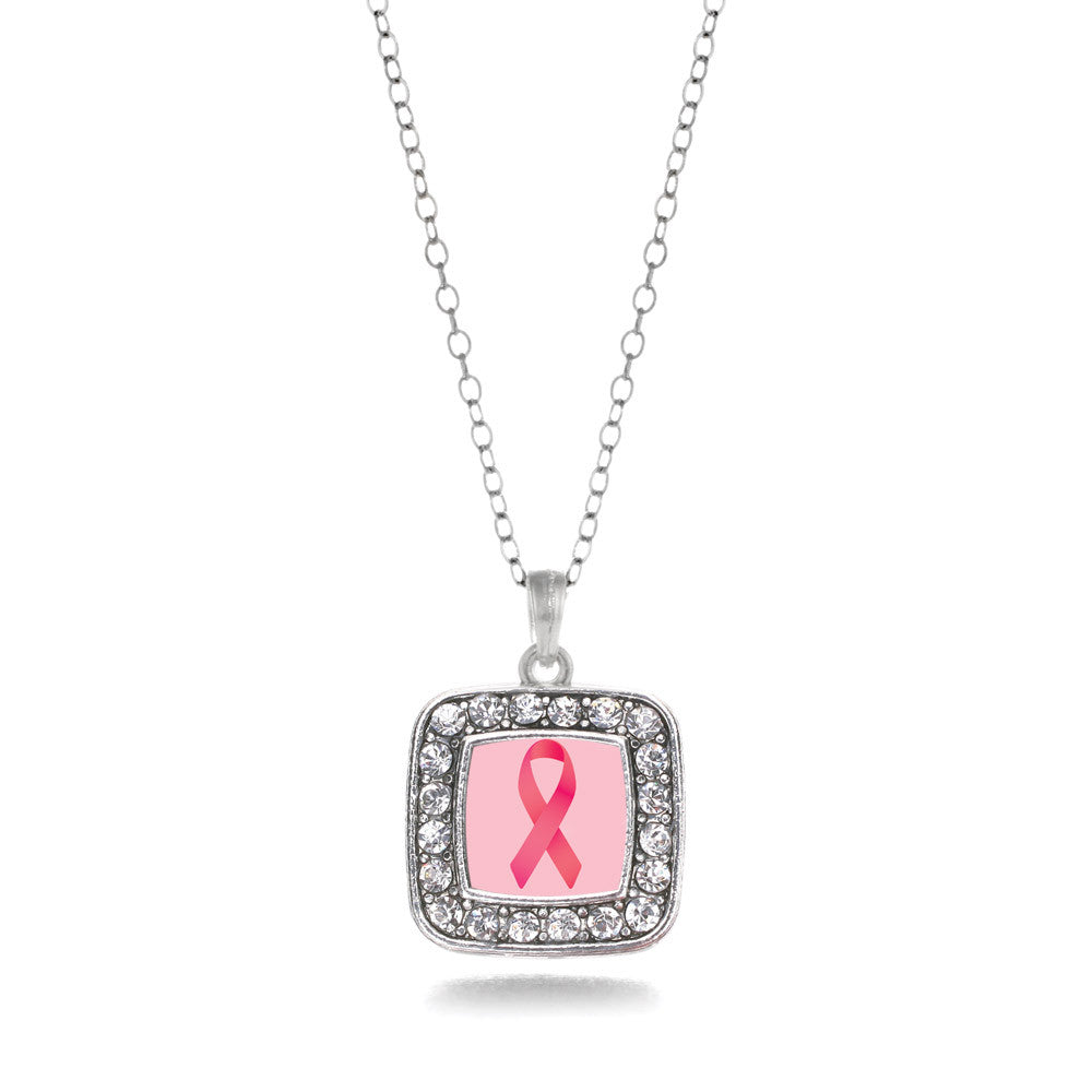 Breast Cancer Square Charm