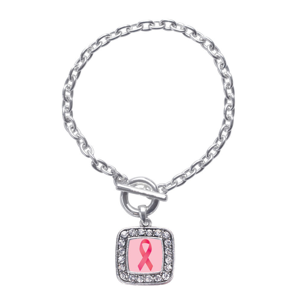Breast Cancer Square Charm